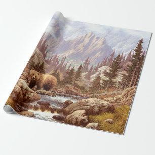 Grizzly Bear in the Rocky Mountains / AF-006bear,g Wrapping Paper