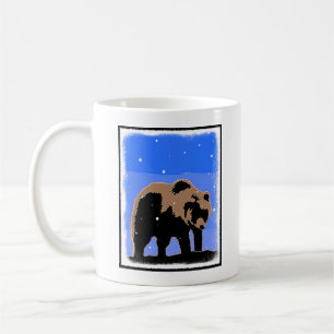 Grizzly Bear in Winter - Original Wildlife Art Coffee Mug