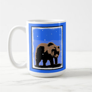Grizzly Bear in Winter - Original Wildlife Art Coffee Mug