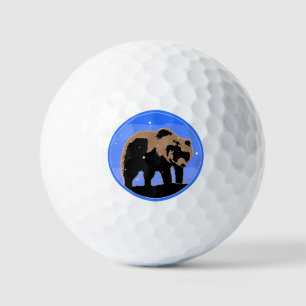 Grizzly Bear in Winter  - Original Wildlife Art Golf Balls