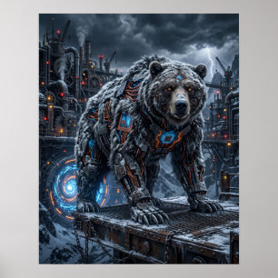 Grizzly Bear Iron Mountain Circuit Art Print