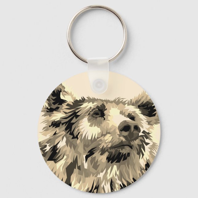Grizzly bear keychain (Front)