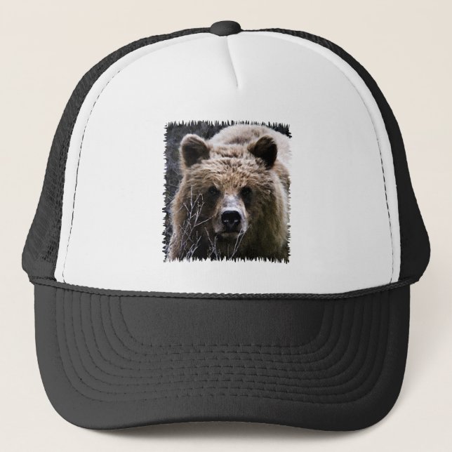 Grizzly Bear Logo Trucker Hat (Front)