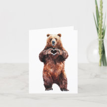 Grizzly Bear love heart with claws