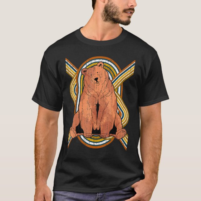 Grizzly Bear Lover Forest Nature Animal Wildlife B T-Shirt (Front)