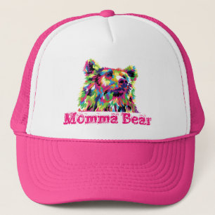 Grizzly bear momma bear protective mum trucker hat