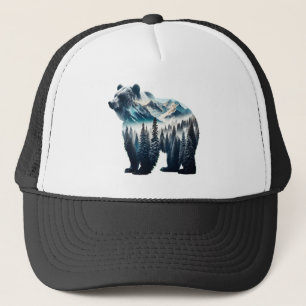 Grizzly Bear Mountains and Forests Trucker Hat