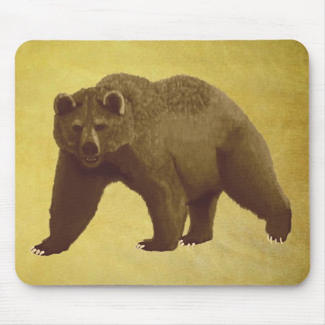 Grizzly Bear Mouse Mat (Front)