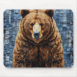 Grizzly bear mouse mat