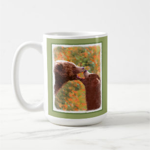 Grizzly Bear Mum and Cub Painting - Wildlife Art Coffee Mug