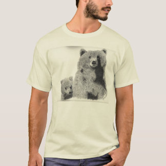 Grizzly Bear mum and cub t-shirt