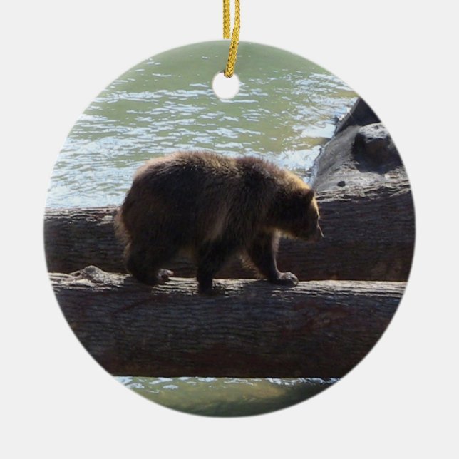Grizzly Bear Ornament (Front)