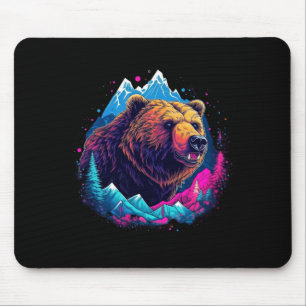 Grizzly bear outdoor nature alaska hunting hiking mouse mat
