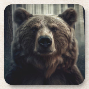 Grizzly Bear Painting Coaster