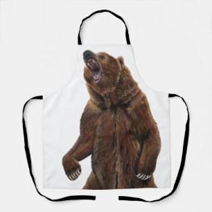 Grizzly Bear - Painting in acrylic Apron