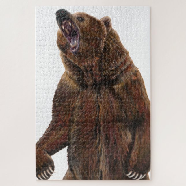 Grizzly Bear - Painting in acrylic Jigsaw Puzzle (Vertical)