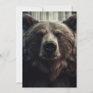 Grizzly Bear Painting Invitation