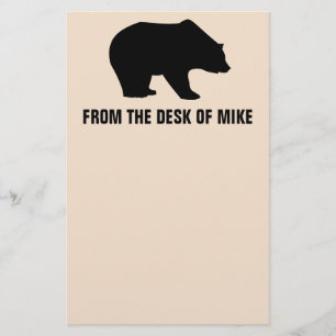 GRIZZLY BEAR PERSONALIZED STATIONERY