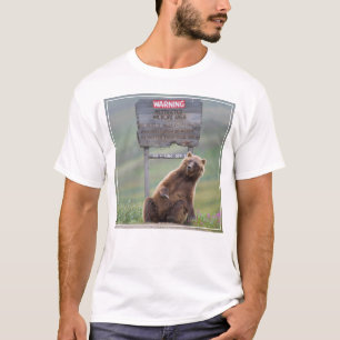Grizzly Bear Plays With Sign T-Shirt