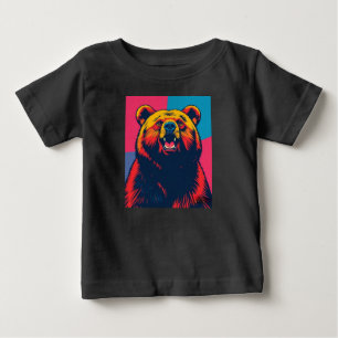 Grizzly Bear Pop Art Baby T-Shirt