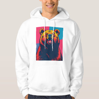 Grizzly Bear Pop Art Hoodie