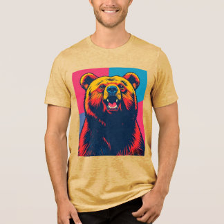 Grizzly Bear Pop Art Tri-Blend Shirt