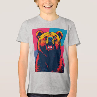 Grizzly Bear Pop Art  Tri-Blend Shirt