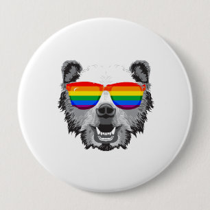 Grizzly Bear Pride 10 Cm Round Badge