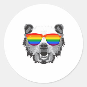 Grizzly Bear Pride Classic Round Sticker