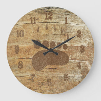 Grizzly Bear Print Clock