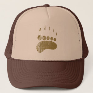 Grizzly Bear Print Trucker Hat