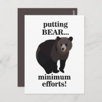 Grizzly Bear Putting Bear Minimum Efforts Funny