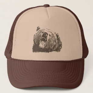 Grizzly Bear Roar Trucker Hat