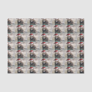 Grizzly Bear Santa Claus Tissue Paper