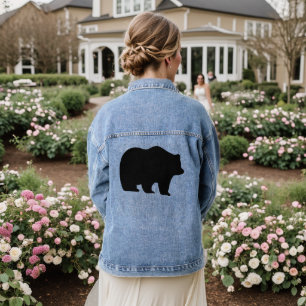 GRIZZLY BEAR Silhouette Denim Jean Jacket