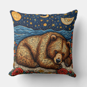 Grizzly Bear sleeping Cushion