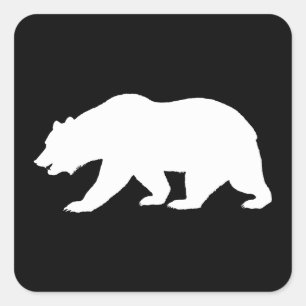 Grizzly Bear Square Sticker