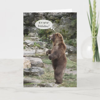 Grizzly Bear Standing Ovation Card