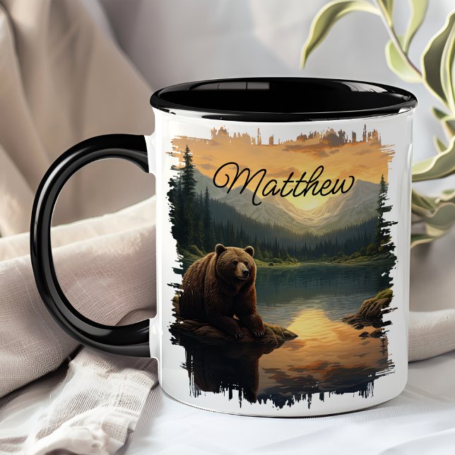 Grizzly Bear Sunrise Reflection Mug (Creator Uploaded)