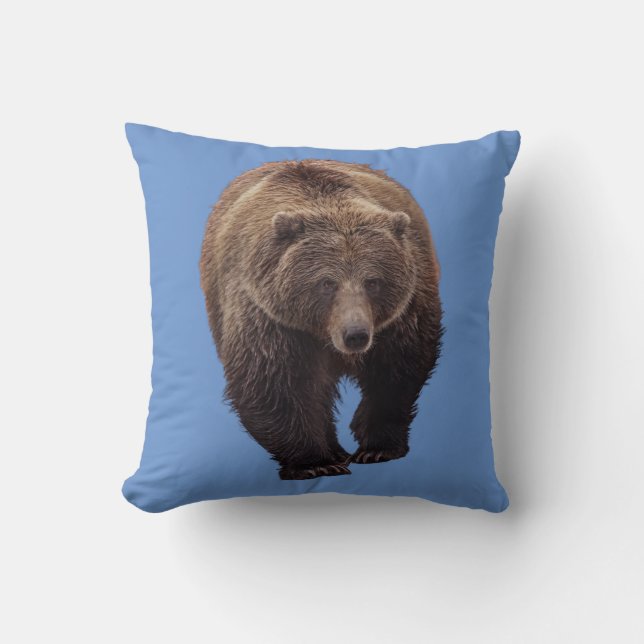 GRIZZLY BEAR THROW PILLOWS (Front)