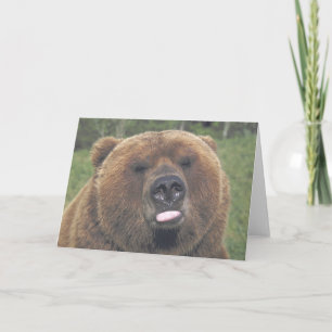 Grizzly Bear Tongue Card