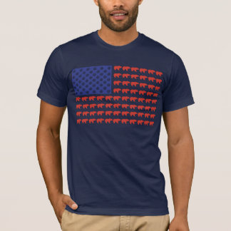 Grizzly Bear USA Flag T-Shirt