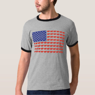 Grizzly Bear USA Flag T-Shirt