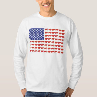 Grizzly Bear USA Flag T-Shirt