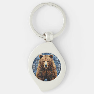 🐻 Grizzly Bear Wild Nature Wildlife Accessory 🐻 Key Ring