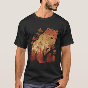 Grizzly Bear Wildlife Animal Forest Outdoors Natur T-Shirt