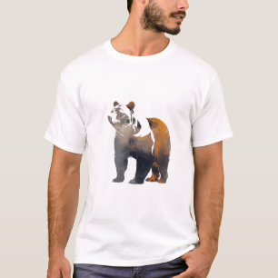 Grizzly Bear Wildlife Nature Silhouette Style T-Shirt