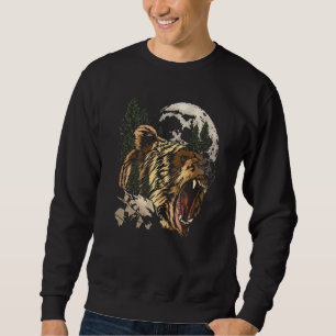 Grizzly Bear Wildlife Nature Spirit Animal Totem F Sweatshirt