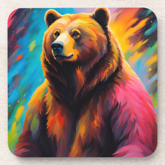 Grizzly Bear with Northern Lights Coaster