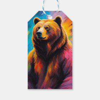 Grizzly Bear with Northern Lights Gift Tags